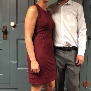 Maroon bodycon dress Large